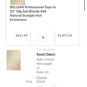 SOLD! 350g Blonde Bellami Pro Extensions